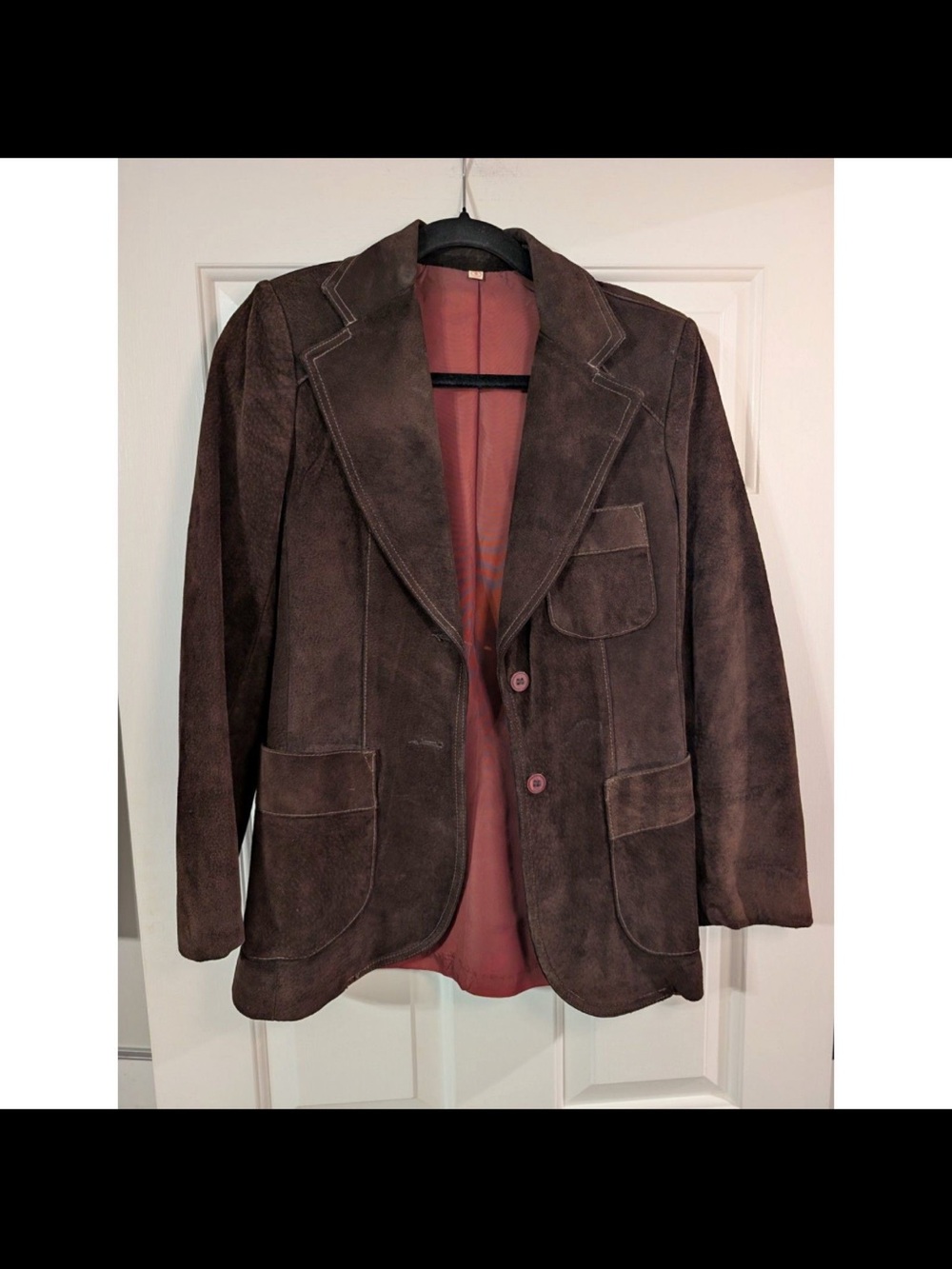 Vintage Leathercraft Process of America Brown NYC Suede Women 8 Leather Jacket